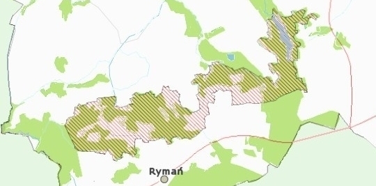 Mapa: Granice obszaru Kemy Rymańskie